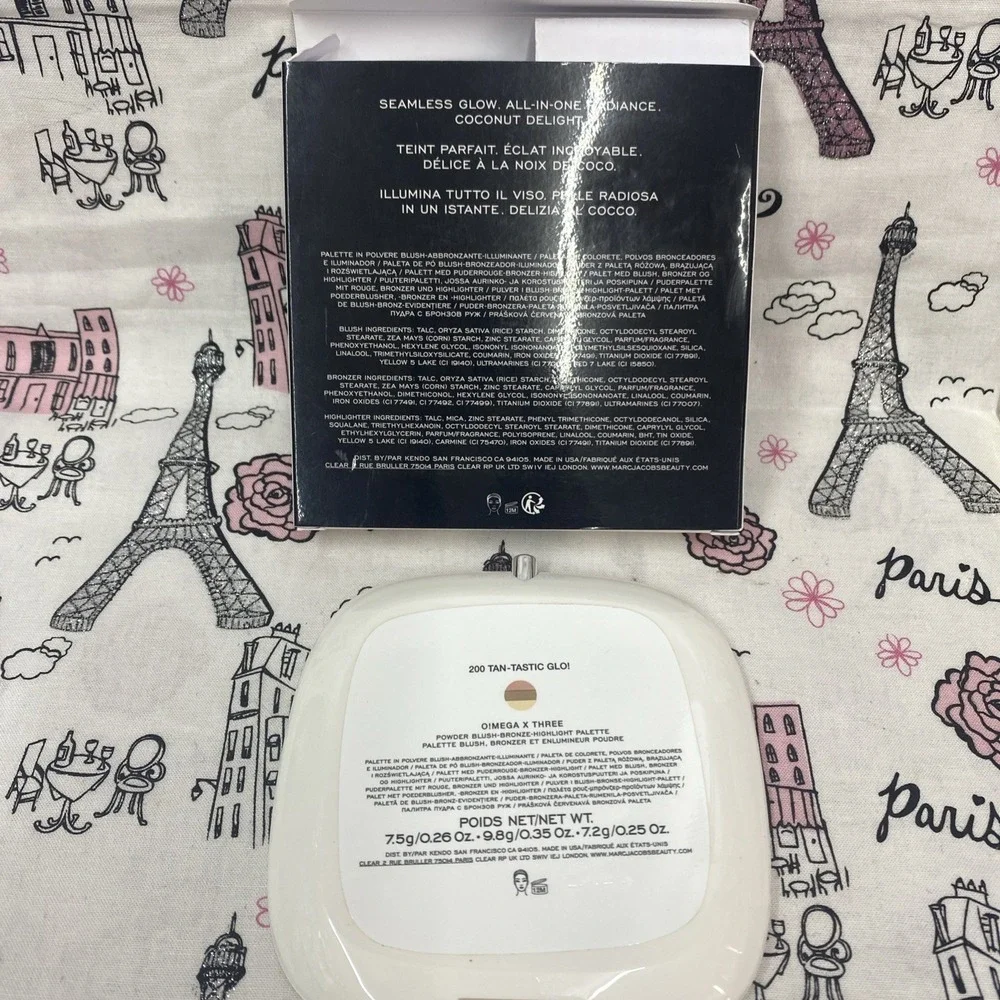 Marc Jacobs O!Mega X Three Powder Blush‎ Highlight Palette Tan-Tastic Glo